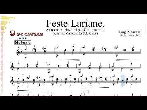 Luigi Mozzani, Feste Lariane, guitar