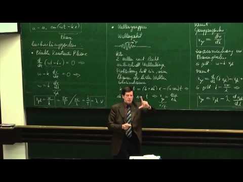 PH I - 31 - Ausbreitungsgeschwindigkeit von Wellen, Wellengleichung