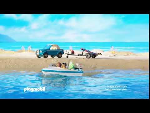 PLAYMOBIL - La voiture avec bateau et moteur submersible (Français)