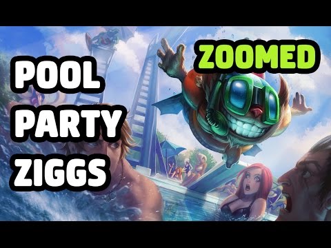 POOL PARTY ZIGGS SKIN ZOOMED SPOTLIGHT - LEAGUE OF LEGENDS