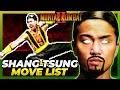 SHANG TSUNG MOVE LIST Mortal Kombat II MK2
