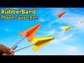 How To Make Paper Plane Launcher RubberBand Plane Launcher Making Flying Air Plane Paper Plane