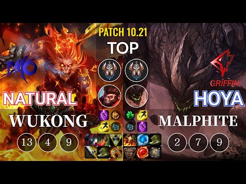 DMO Natural Wukong vs GRF Hoya Malphite Top - KR Patch 10.21