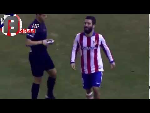 Arda Turan Throws shoe to Referee (Linesman) - Atletico Madrid vs FC Barcelona