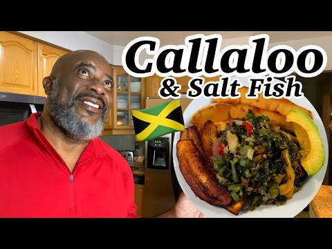 How to make Callaloo & Saltfish! (Peel, Clean & Cook!) | Deddy's Kitchen