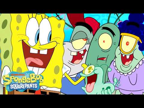 Plankton's Family Moments from SpongeBob SquarePants! 💚 | 45 Minutes | SpongeBob
