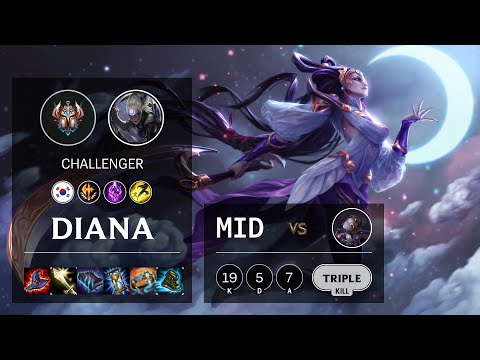 Diana Mid vs Orianna - KR Challenger Patch 10.14