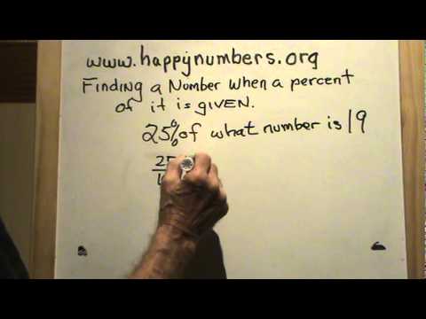 Finding a Number When a Percent of it is Given