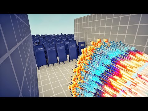 100x SWAT SHIELD vs EVERY GOD - Totally Accurate Battle Simulator TABS