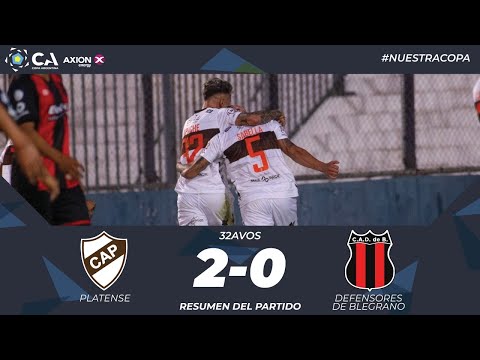 32avos: Platense 2 - Defensores de Belgrano 0
