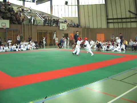 Austrian open Karate Kyokushin 2009 - Andreea Pavel left