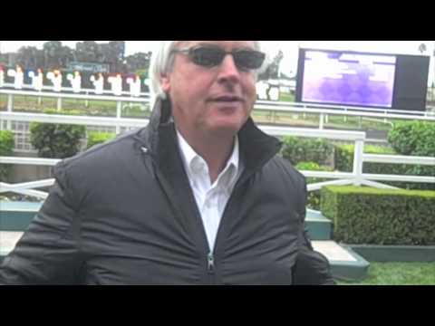 Bob Baffert and Rafael Bejarano after Liaison wins the Real Quiet Stakes