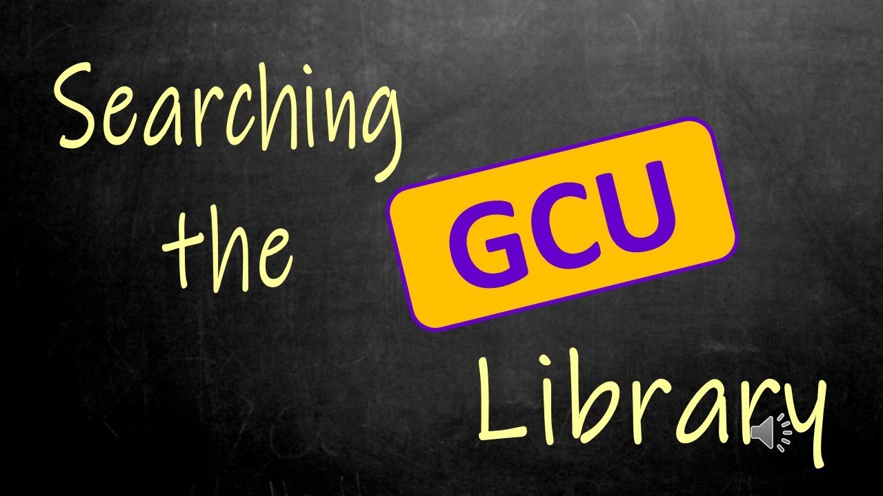 Jeffreys Short and Sweet Searching the GCU Virtual Library Tutorial