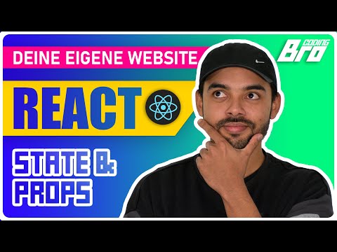 React Lernen 2023 [Tutorial deutsch] State & Props - TheCodingBro
