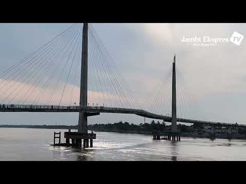 WOW TERNYATA JEMBATAN MELIUK PERTAMA RI ADA DI JAMBI 