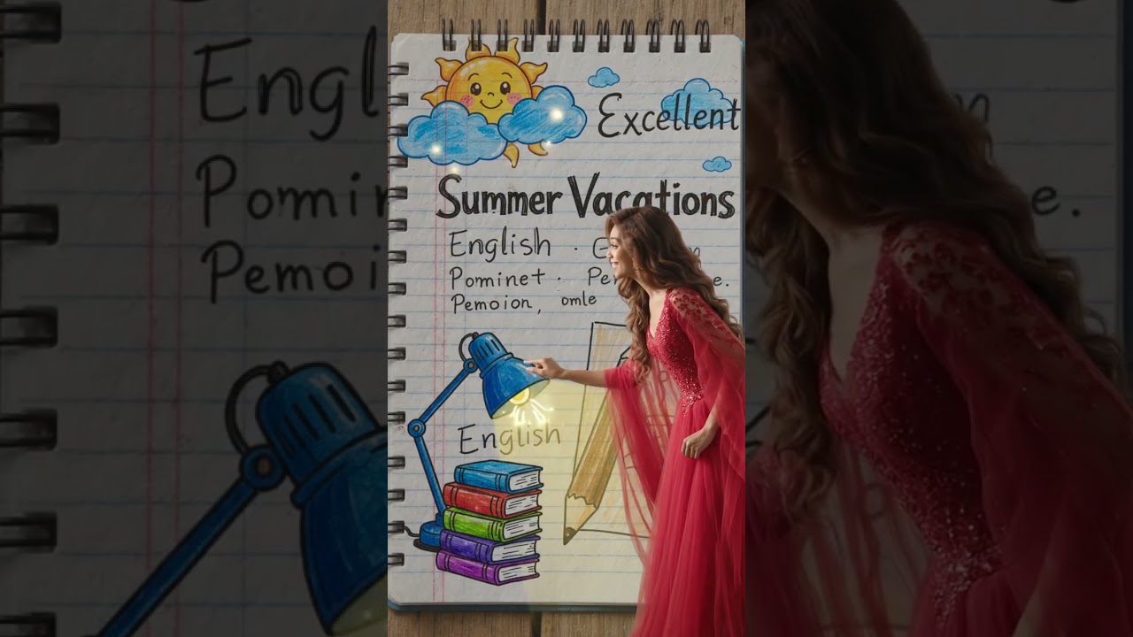 Summer Vacation Front Page Design #ai #aigenerated #aivideo #aishorts #summer #new #viral #front #me