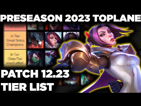 Patch 12.23 Toplane Tier List | Strongest SoloQue Toplaners in Season 2023