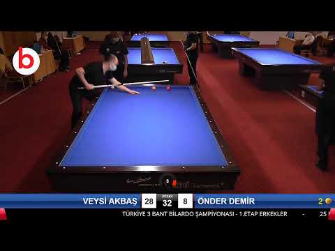 VEYSİ AKBAŞ & ÖNDER DEMİR Bilardo Maçı - 2021 1.ETAP ERKEKLER-3.TUR