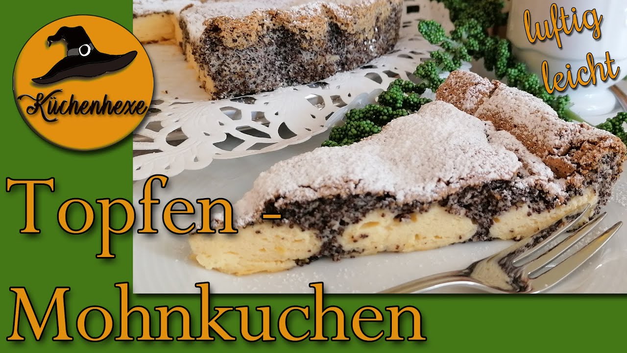 Schneller Topfen -  Mohnkuchen  luftig und leicht