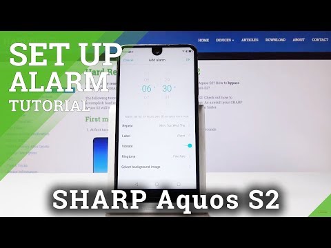 Alert Set Up in SHARP Aquos S2 - How to Set Up Alarm