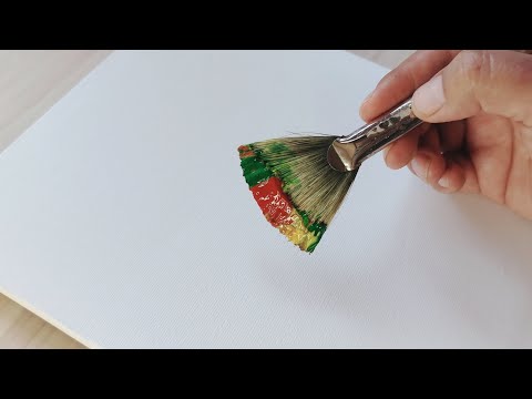 Paint Autumn Birch Trees VERY Easily / Acrylic Painting for Beginners