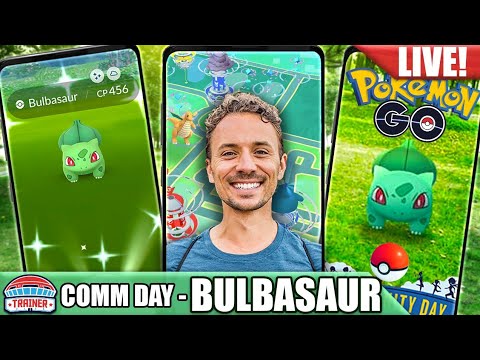 *LIVE* Shiny BULBASAUR Community Day | Pokémon GO