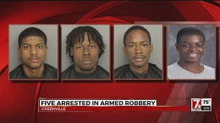 5 teens arrested in armed robbery in downtown Greenville