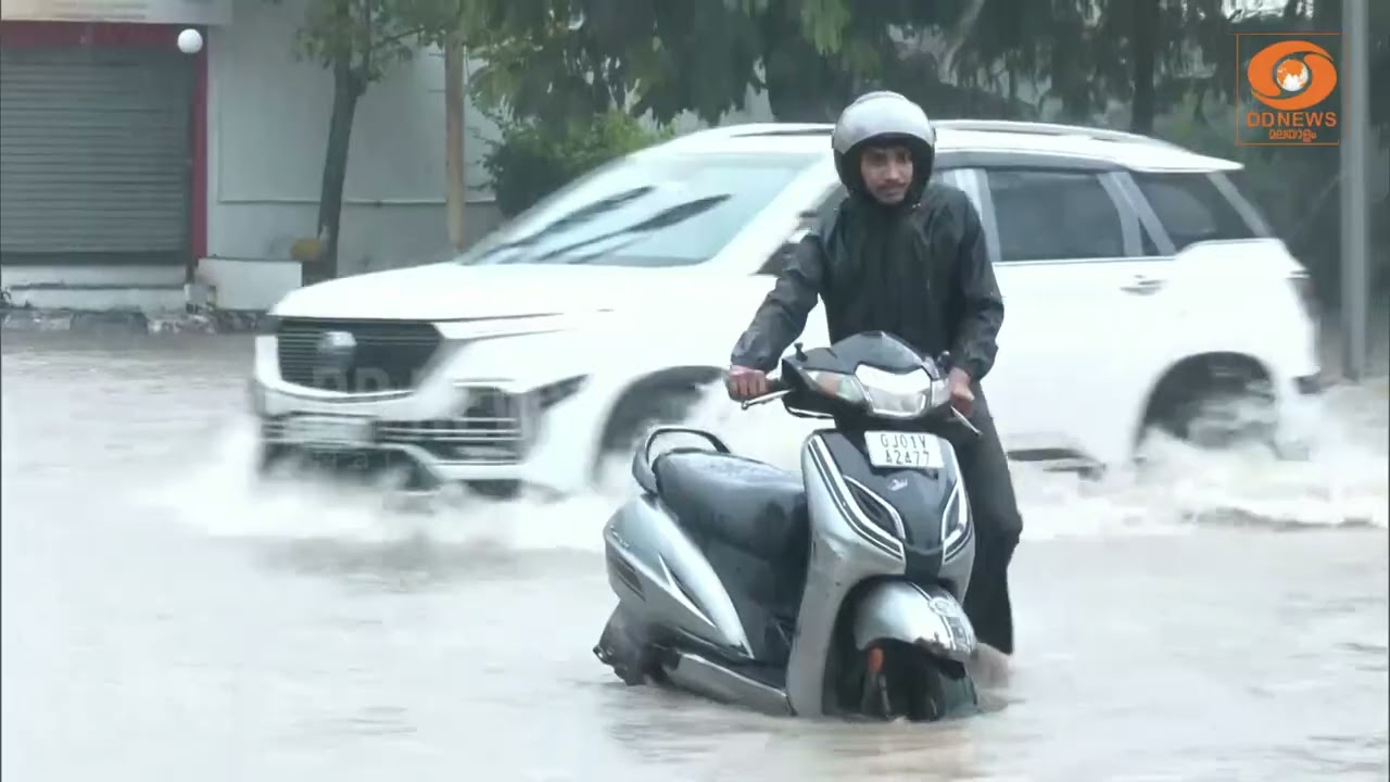 അഹമ്മദാബാദിൽ കനത്ത മഴ; ഷേലയിൽ റോഡുകൾ വെള്ളത്തിൽ | Ahmedaba