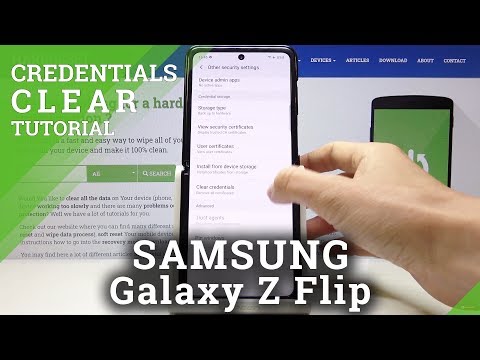 How to Clear Credentials in SAMSUNG Galaxy Z Flip – Delete Certificates
