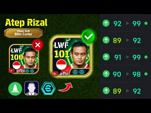 Atep Rizal 101 BEST TRAINING with Booster, Max Level, Player Progression eFootball 2026