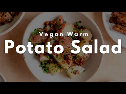 Warm Potato Salad with Tempeh Bacon (No Mayo)