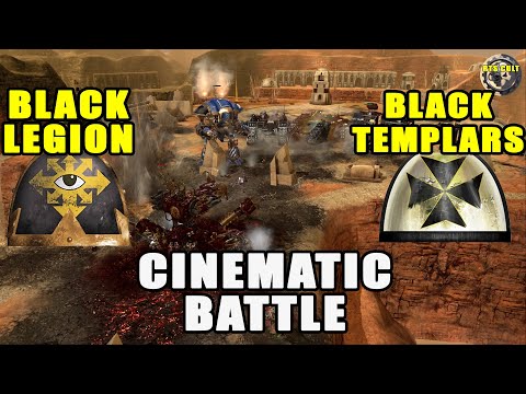 Black Templars vs Black Legion Intense Battle with a Defiler's Triumph – DoW2 Codex Edition
