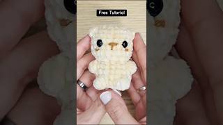 🩷 FREE TUTORIAL - Mini Bear 🧸 No Sew #freecrochetpatterns #amigurumibear #teddybear