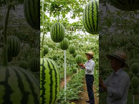 Growing watermelon plant time lapse seed to fruit in 30 days