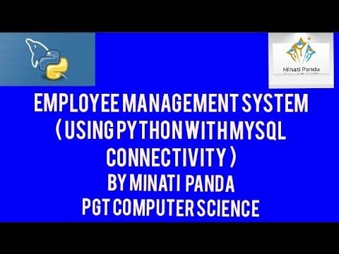 Employee Management System Using Python With Mysql Connectivity Python Project With Source Code