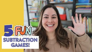 5 of my Favorite Subtraction Games to play in Kindergarten, First, and 2nd Grade