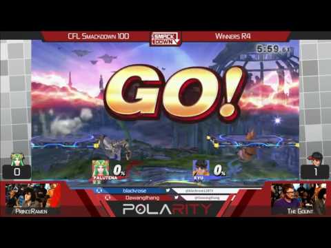 CFL Smackdown 100 WiiU - The Gount (Ryu) vs PrinceRamen (Palutena) - Winners R4