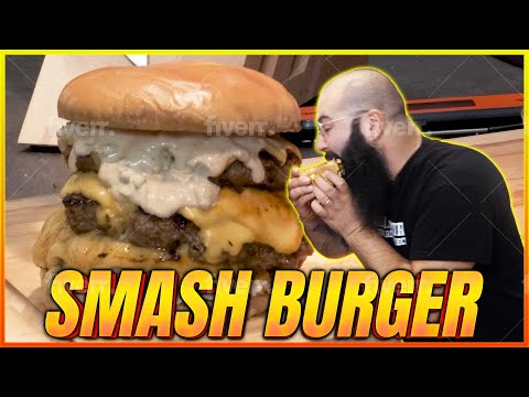 Ricetta Smash Burger | Hamburger cotto su Padella fatto in casa Grigliare Duro