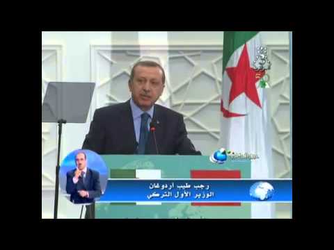 عبد المالك سلال يتكلم بلغة البلاد الرسمية و طيب رجب أردوغان يتكلم بلغة بلده الرسمية