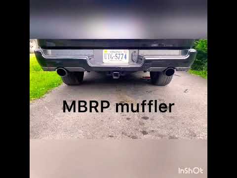 2019-2020 Ram 1500 MBRP replacement muffler before and after