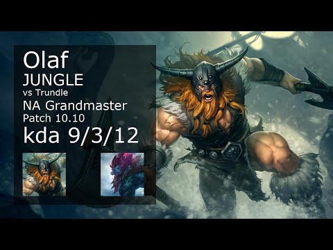 Olaf Jungle vs Trundle - NA Grandmaster 9/3/12 Patch 10.10 Gameplay