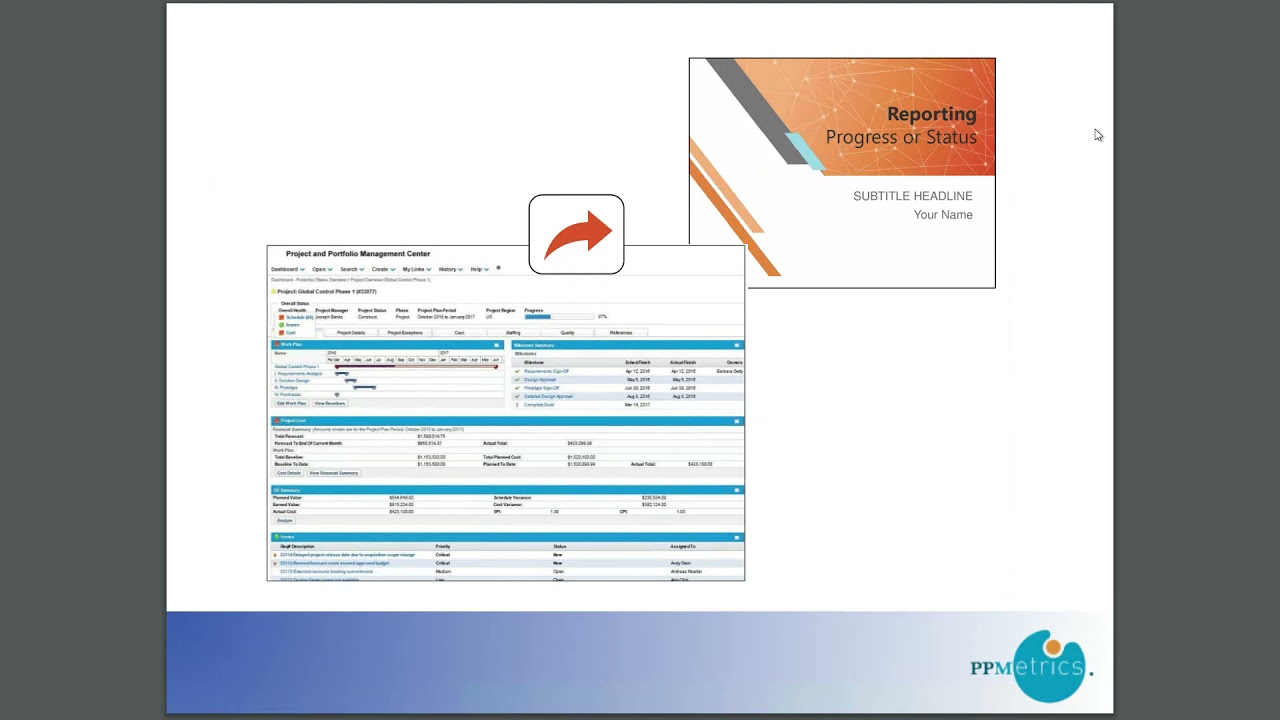 Excel Interface (XLI) for OpenText PPM - PowerPoint Generation