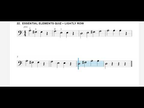 22. Essential Elements Quiz - Lightly Row - Bass