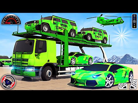 US Army Jeep Transport 3D - Offroad Transporter Truck Driving | Android Gameplay