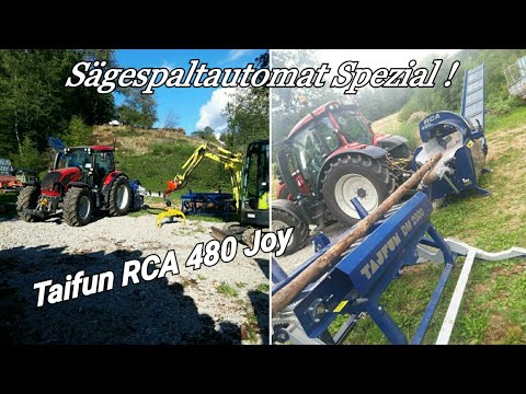 Sägespaltautomat Spezial//Taijfun RCA 480 Joy/Vorstellungsvideo/Brennholz/Oberberger_Agrarvideos