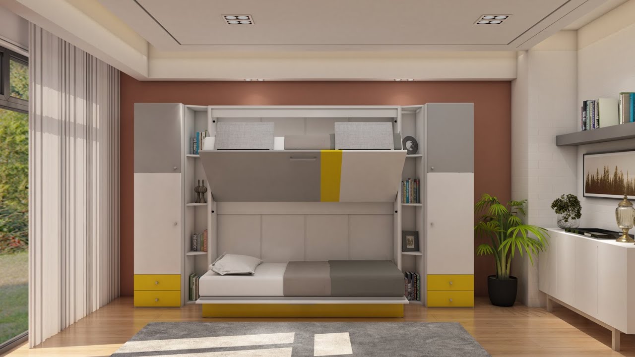 Multimo SMART Etagenbett / Wandbett / Schrankbett / Klappbett / Geschwisterbett/ Jugendbett klappbar