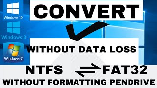 Convert NTFS to FAT32 without data loss | without formatting | LotusGeek