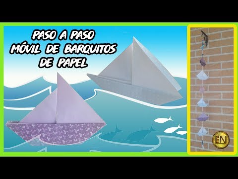 móvil barcos de papel