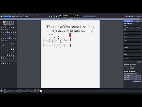 [Guitar Pro 8] When the title does not fit into a single line