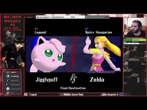 Big Iron #5 - Legend (Jigglypuff) vs Spicy Hungarian (Peach, Zelda) - Melee Winners Quarter Final